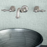 Vintage KS3128NL Two-Handle 3-Hole Wall Mount Bathroom Faucet, Brushed Nickel
