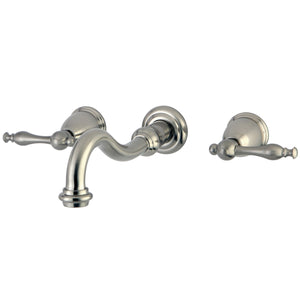 Vintage KS3128NL Two-Handle 3-Hole Wall Mount Bathroom Faucet, Brushed Nickel