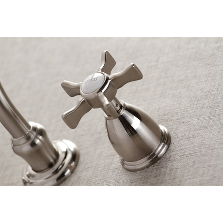 Hamilton KS3128NX Two-Handle 3-Hole Wall Mount Bathroom Faucet, Brushed Nickel