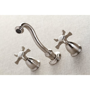 Hamilton KS3128NX Two-Handle 3-Hole Wall Mount Bathroom Faucet, Brushed Nickel