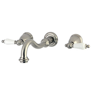 Vintage KS3128PL Two-Handle 3-Hole Wall Mount Bathroom Faucet, Brushed Nickel