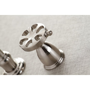 Belknap KS3128RX Two-Handle 3-Hole Wall Mount Bathroom Faucet, Brushed Nickel