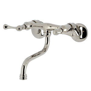 Kingston KS316PN Two-Handle 2-Hole Wall Mount Bathroom Faucet, Polished Nickel