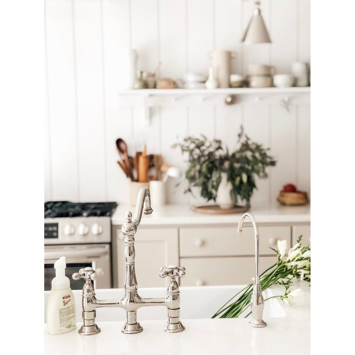 Restoration KS3196AL Single-Handle 1-Hole Deck Mount Water Filtration Faucet, Polished Nickel