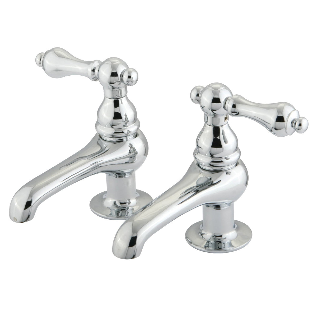 Restoration KS3201AL Two-Handle Deck Mount Basin Tap Faucet, Polished Chrome