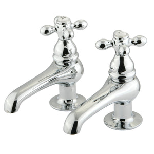 Restoration KS3201AX Two-Handle Deck Mount Basin Tap Faucet, Polished Chrome