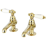 Restoration KS3202PL Two-Handle Deck Mount Basin Tap Faucet, Polished Brass