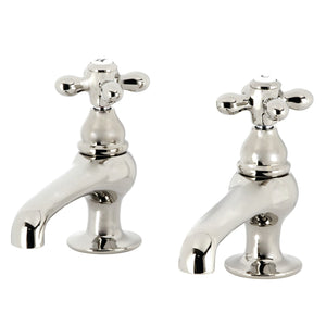 Restoration KS3206AX Two-Handle Deck Mount Basin Tap Faucet, Polished Nickel