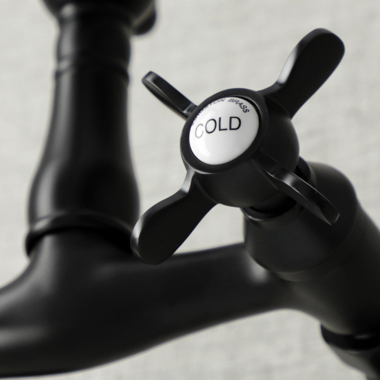 Essex KS3220BEX Two-Handle 2-Hole Wall Mount Kitchen Faucet, Matte Black