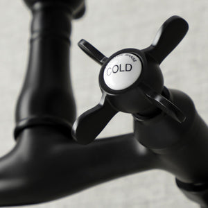 Essex KS3220BEX Two-Handle 2-Hole Wall Mount Kitchen Faucet, Matte Black