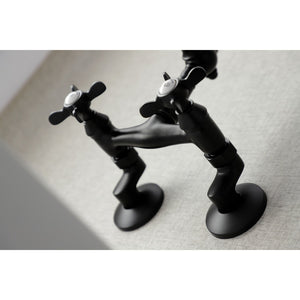 Essex KS3220BEX Two-Handle 2-Hole Wall Mount Kitchen Faucet, Matte Black