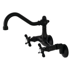 Essex KS3220BEX Two-Handle 2-Hole Wall Mount Kitchen Faucet, Matte Black