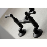 Vintage KS3220BL Two-Handle 2-Hole Wall Mount Kitchen Faucet, Matte Black