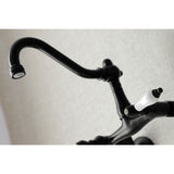 Vintage KS3220PL Two-Handle 2-Hole Wall Mount Kitchen Faucet, Matte Black
