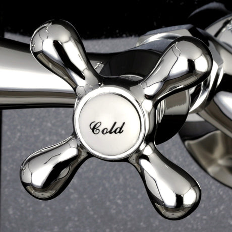 Vintage KS3221AX Two-Handle 2-Hole Wall Mount Kitchen Faucet, Polished Chrome