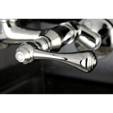 Vintage KS3221BL Two-Handle 2-Hole Wall Mount Kitchen Faucet, Polished Chrome