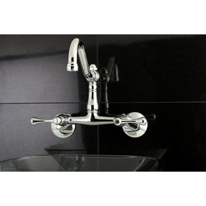 Vintage KS3221BL Two-Handle 2-Hole Wall Mount Kitchen Faucet, Polished Chrome