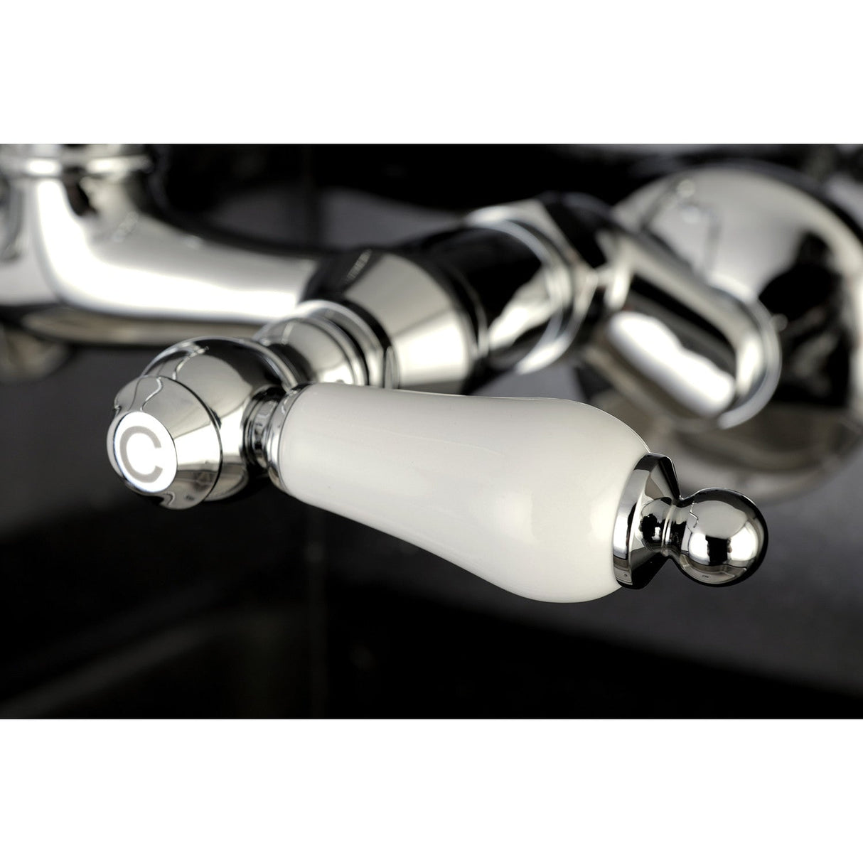 Vintage KS3221PL Two-Handle 2-Hole Wall Mount Kitchen Faucet, Polished Chrome