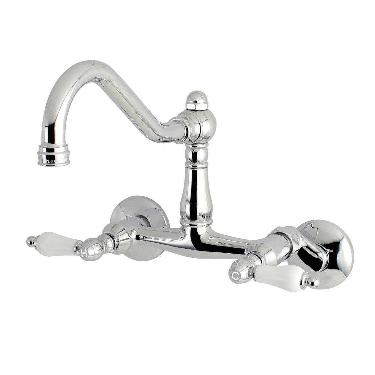 Vintage KS3221PL Two-Handle 2-Hole Wall Mount Kitchen Faucet, Polished Chrome