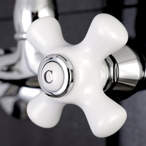 Vintage KS3221PX Two-Handle 2-Hole Wall Mount Kitchen Faucet, Polished Chrome