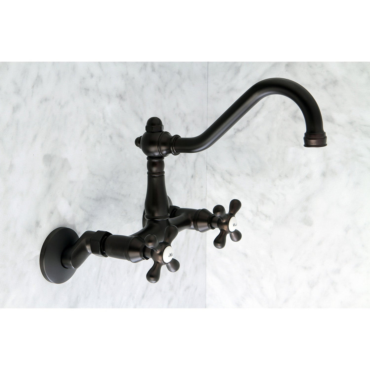 Vintage KS3225AX Two-Handle 2-Hole Wall Mount Kitchen Faucet, Oil Rubbed Bronze