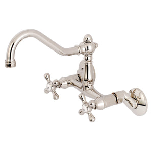 Vintage KS3226AX Two-Handle 2-Hole Wall Mount Kitchen Faucet, Polished Nickel