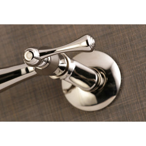 Vintage KS3226BL Two-Handle 2-Hole Wall Mount Kitchen Faucet, Polished Nickel