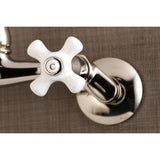 Vintage KS3226PX Two-Handle 2-Hole Wall Mount Kitchen Faucet, Polished Nickel