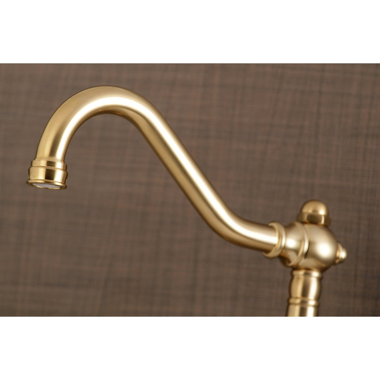 Vintage KS3227PL Two-Handle 2-Hole Wall Mount Kitchen Faucet, Brushed Brass