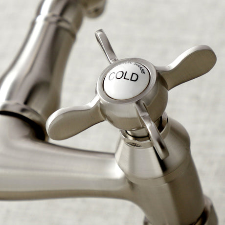 Essex KS3228BEX Two-Handle 2-Hole Wall Mount Kitchen Faucet, Brushed Nickel