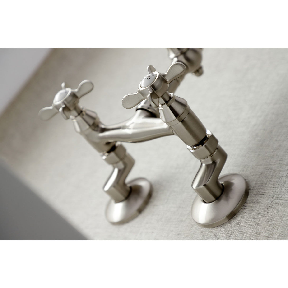 Essex KS3228BEX Two-Handle 2-Hole Wall Mount Kitchen Faucet, Brushed Nickel