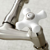 Vintage KS3228PX Two-Handle 2-Hole Wall Mount Kitchen Faucet, Brushed Nickel