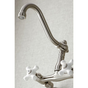 Vintage KS3228PX Two-Handle 2-Hole Wall Mount Kitchen Faucet, Brushed Nickel