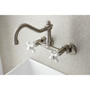 Vintage KS3228PX Two-Handle 2-Hole Wall Mount Kitchen Faucet, Brushed Nickel