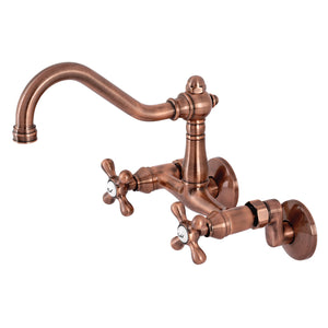 Vintage KS322AXAC Two-Handle 2-Hole Wall Mount Kitchen Faucet, Antique Copper