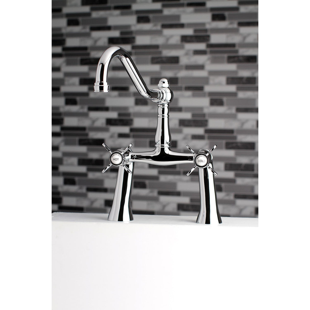 Essex KS3231BEX Two-Handle 2-Hole Deck Mount Clawfoot Tub Faucet, Polished Chrome