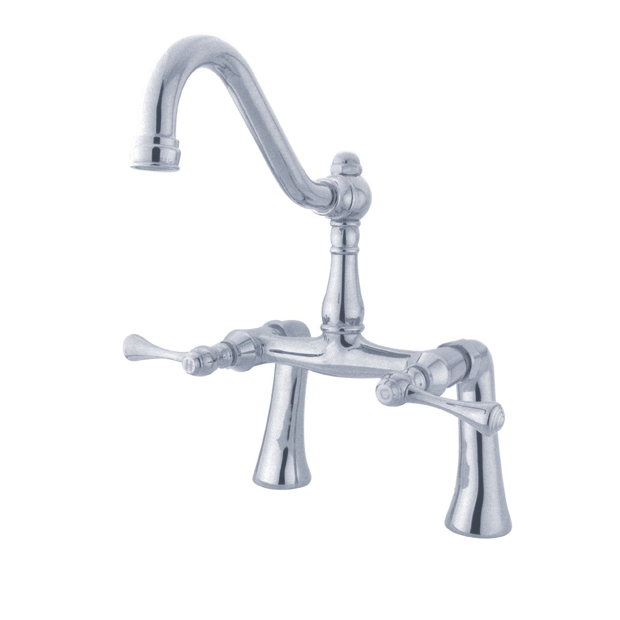 Restoration KS3231BL Two-Handle 2-Hole Deck Mount Clawfoot Tub Faucet, Polished Chrome