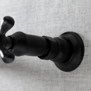 Vintage KS3240AX Two-Handle 2-Hole Wall Mount Bathroom Faucet, Matte Black