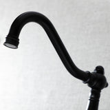 Essex KS3240BEX Two-Handle 2-Hole Wall Mount Bathroom Faucet, Matte Black