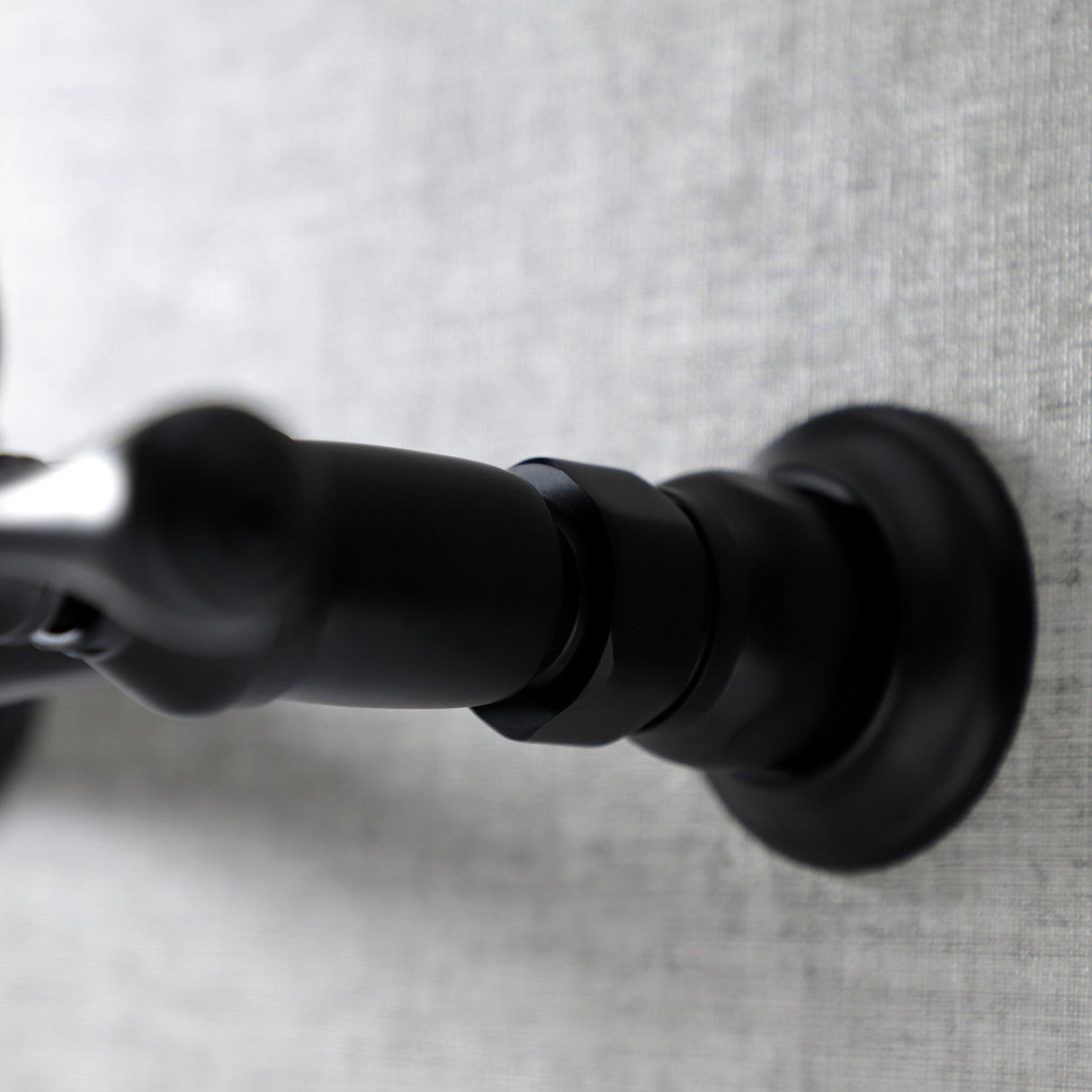 Vintage KS3240BL Two-Handle 2-Hole Wall Mount Bathroom Faucet, Matte Black