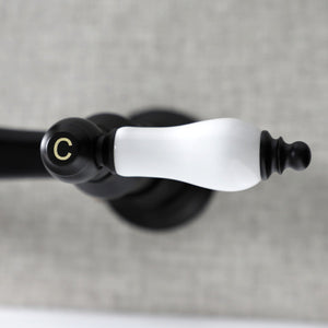 Vintage KS3240PL Two-Handle 2-Hole Wall Mount Bathroom Faucet, Matte Black