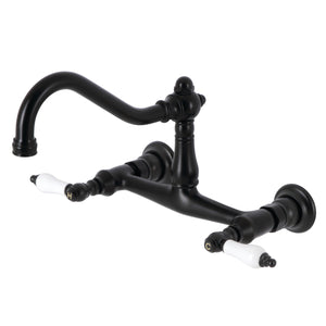 Vintage KS3240PL Two-Handle 2-Hole Wall Mount Bathroom Faucet, Matte Black