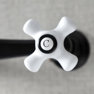 Vintage KS3240PX Two-Handle 2-Hole Wall Mount Bathroom Faucet, Matte Black