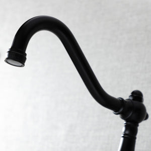 Vintage KS3240PX Two-Handle 2-Hole Wall Mount Bathroom Faucet, Matte Black