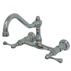 Vintage KS3241BL Two-Handle 2-Hole Wall Mount Bathroom Faucet, Polished Chrome