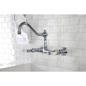 Vintage KS3241PL Two-Handle 2-Hole Wall Mount Bathroom Faucet, Polished Chrome