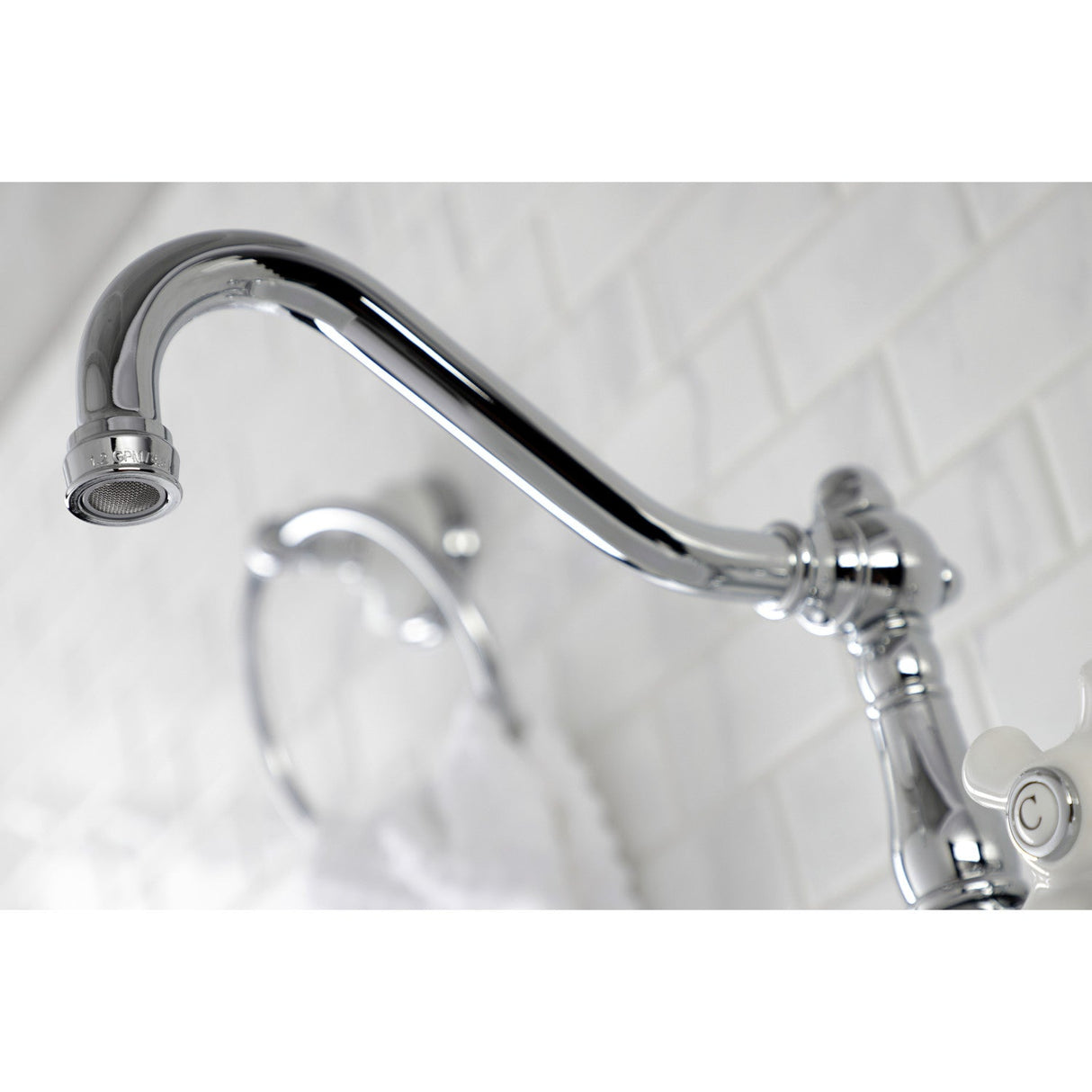 Vintage KS3241PX Two-Handle 2-Hole Wall Mount Bathroom Faucet, Polished Chrome