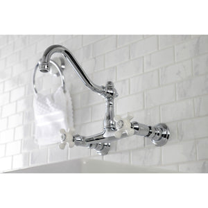 Vintage KS3241PX Two-Handle 2-Hole Wall Mount Bathroom Faucet, Polished Chrome