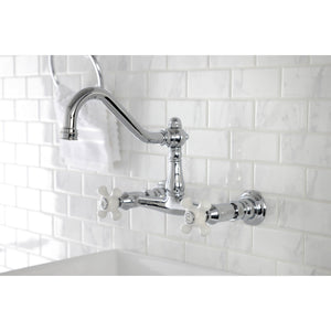Vintage KS3241PX Two-Handle 2-Hole Wall Mount Bathroom Faucet, Polished Chrome