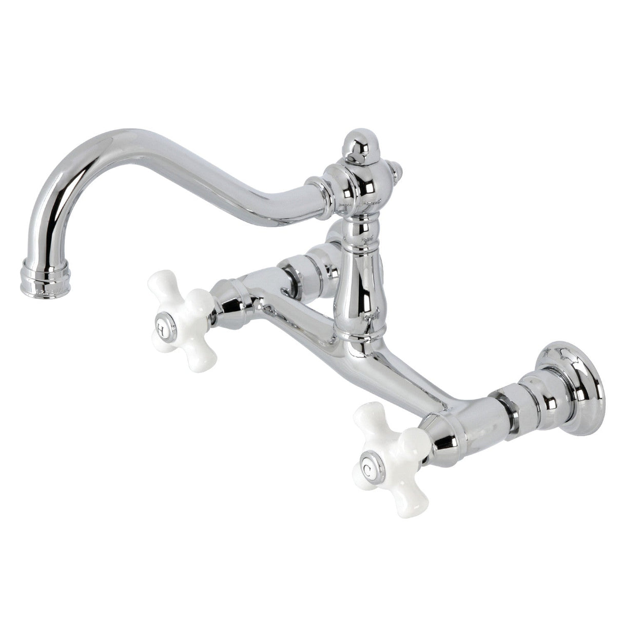 Vintage KS3241PX Two-Handle 2-Hole Wall Mount Bathroom Faucet, Polished Chrome